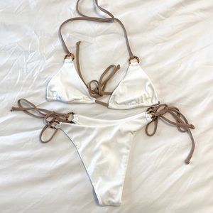 ZAFUL white string bikini Medium